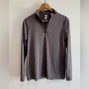 Alo yoga brand grey pullover mock neck half zip